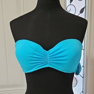 Victoria's Secret Swim Turquoise Green Bandeau Bikini Top 36D